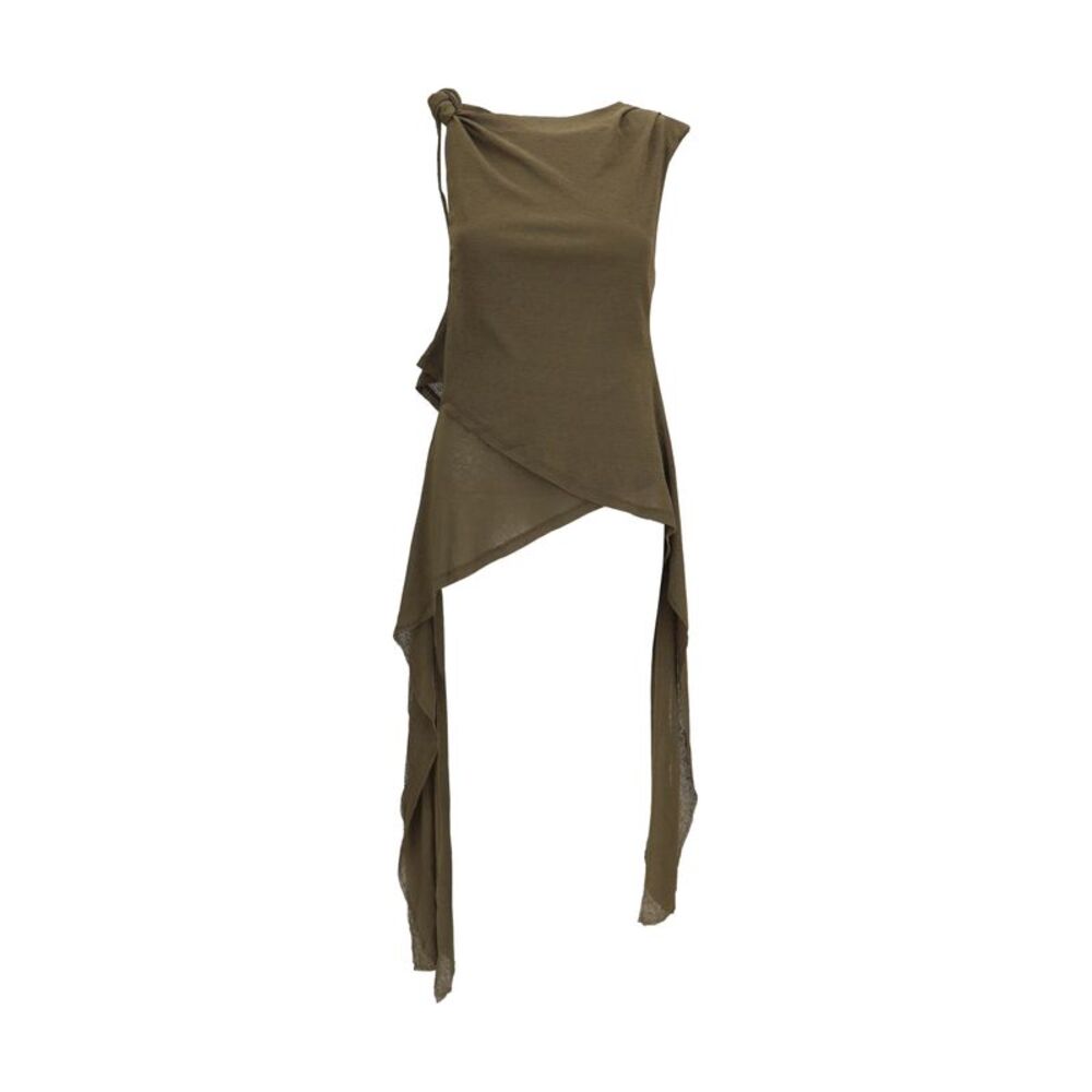 Ganni Women Asymmetrical Knot Top